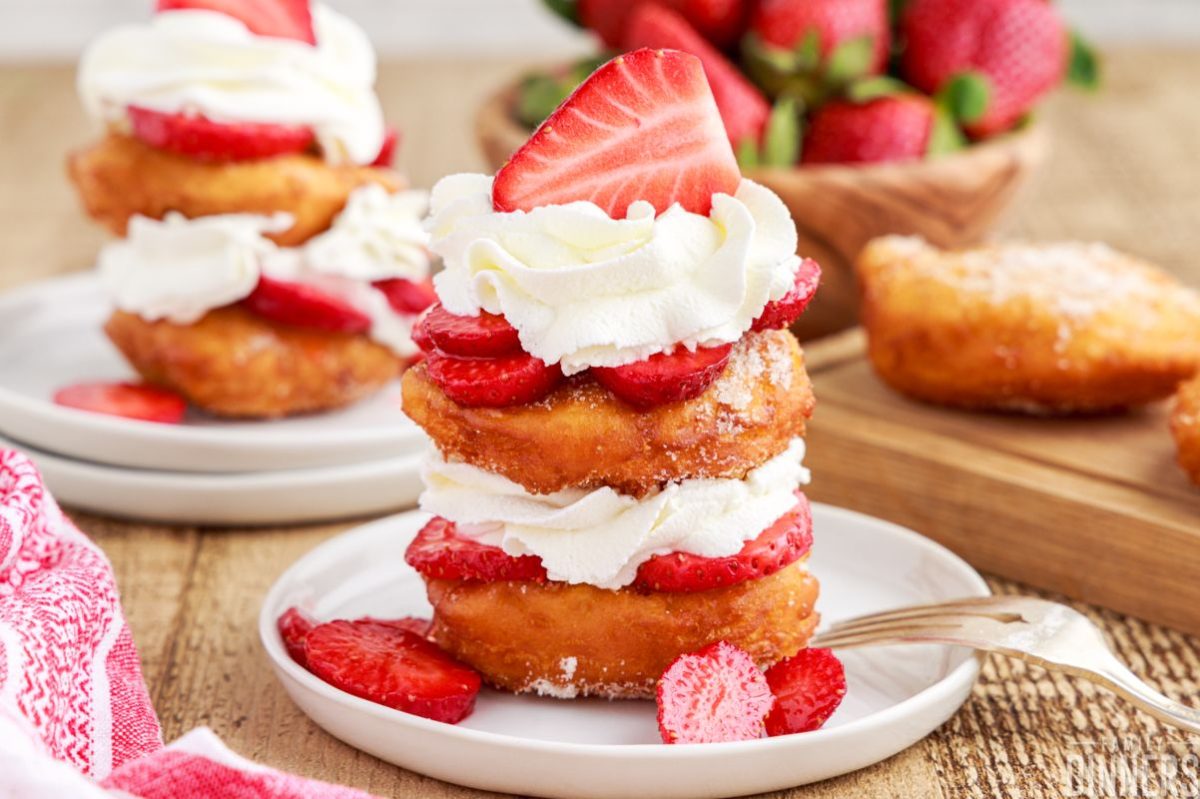 Deep Fried Strawberry Shortcake