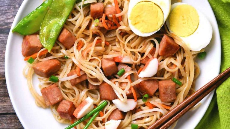 Fried Noodles with Spam Recipe.