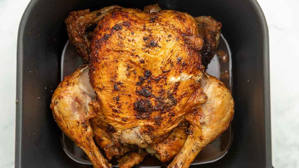 Baked Chicken Dinners 17 Juicy Air Fryer Whole Chicken with Crispy Skin.