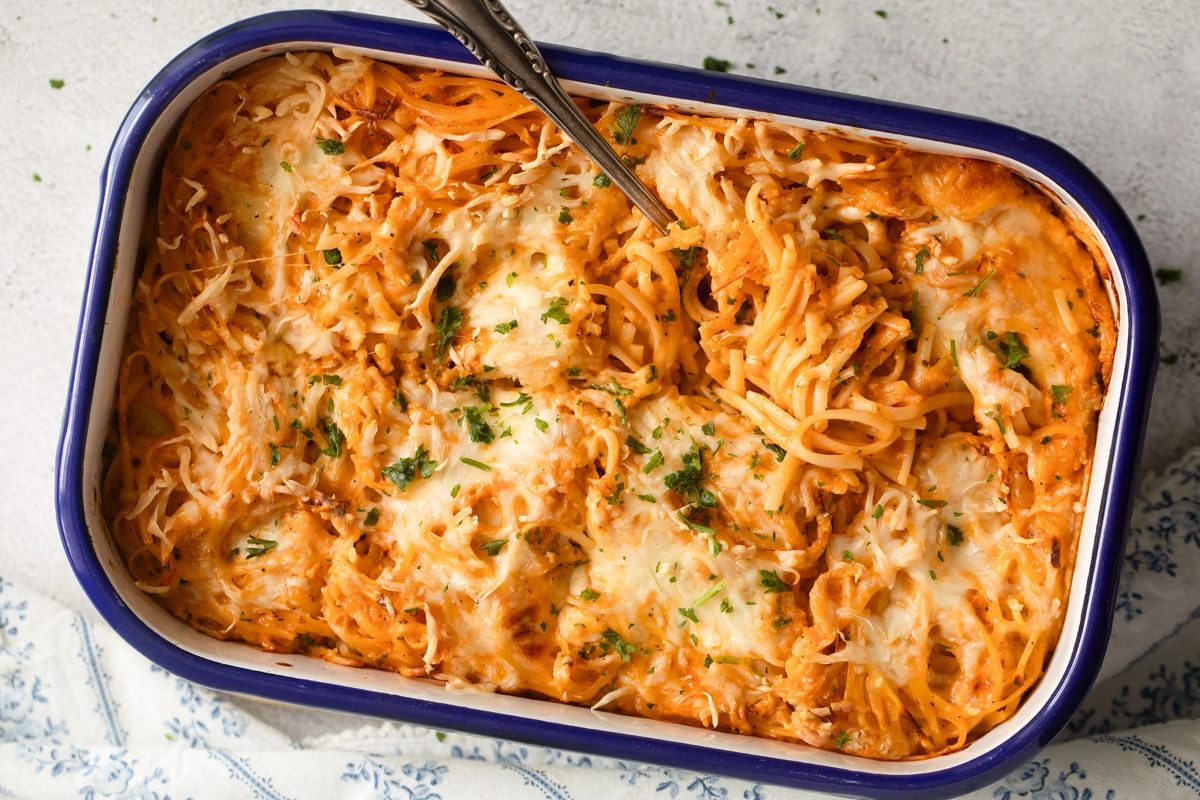 Leftover Pasta Bake With Spaghetti