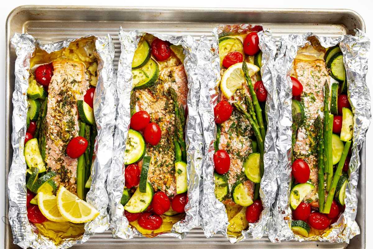 Oven Baked Salmon In Foil.
