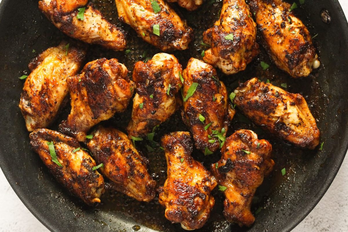 Quick Pan Fried Chicken Wings