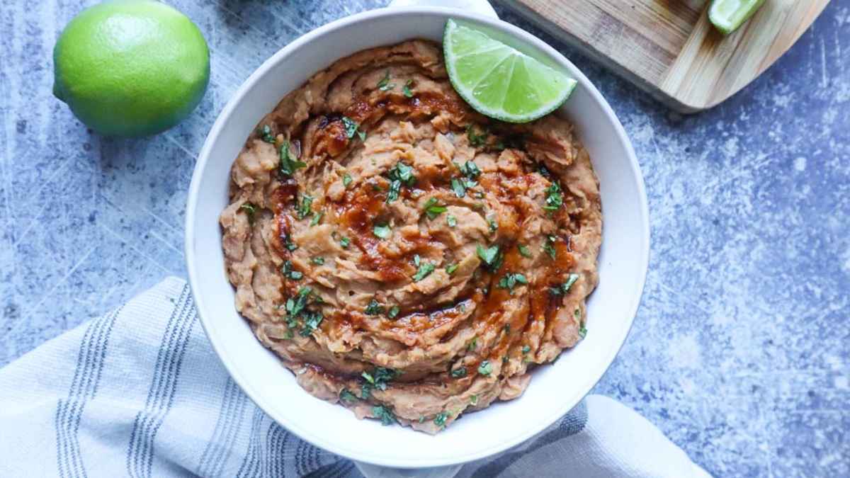 The Best Chipotle Refried Beans With Adobo.