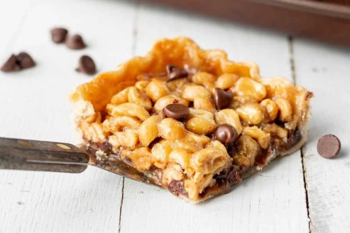 Ultra-Nutty Chocolate Peanut Slab Pie. 