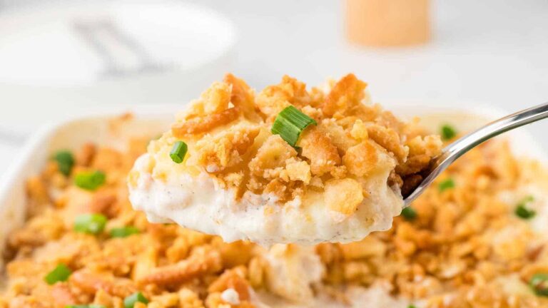 Million Dollar Chicken Casserole recipe by Cheerful Cook.