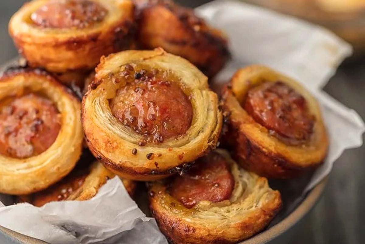 32 Flaky, Fantastic, and Fun Pillsbury Crescent Roll Recipes 3 pepper jelly hogs in a blanket