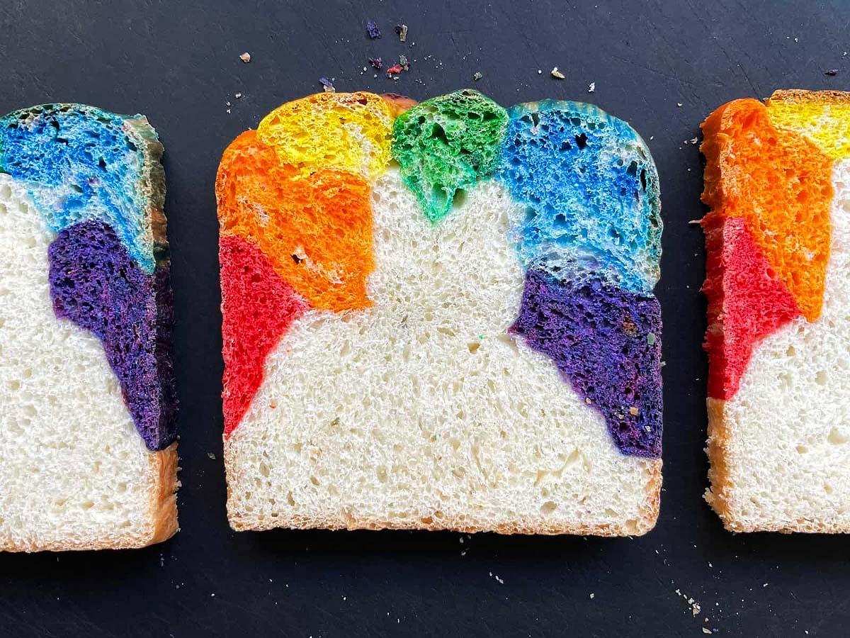 Rainbow Milk Bread Recipe.