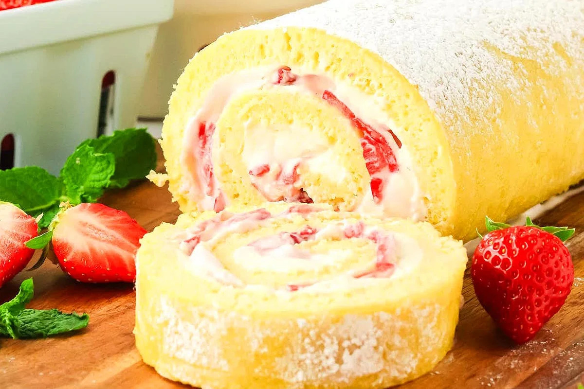 Strawberry Shortcake Roll. 
