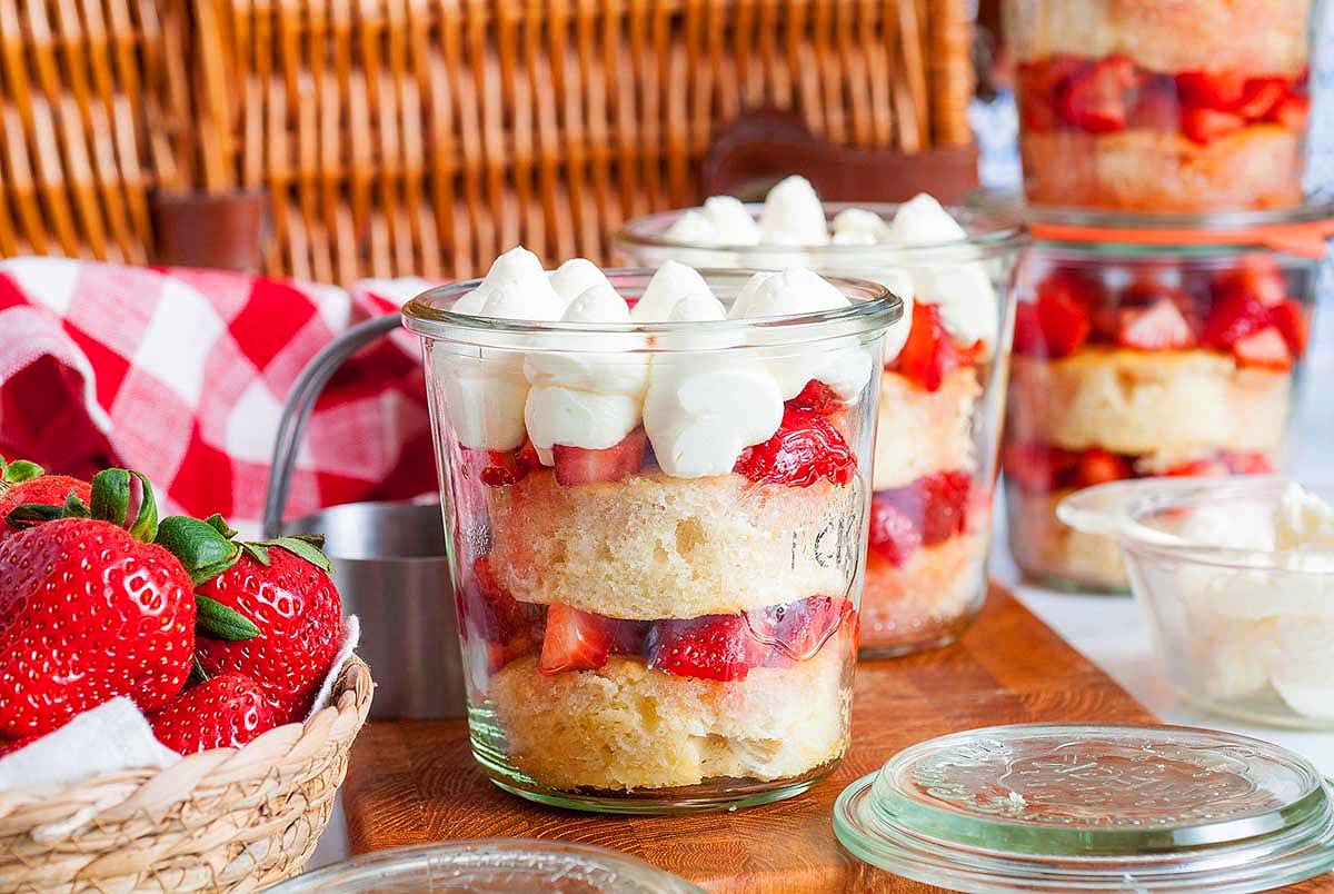 Strawberry Shortcake in a Jar. 