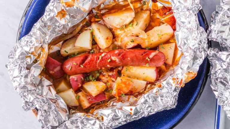 Hot Dog And Potato Foil Packs recipe by xoxoBella.