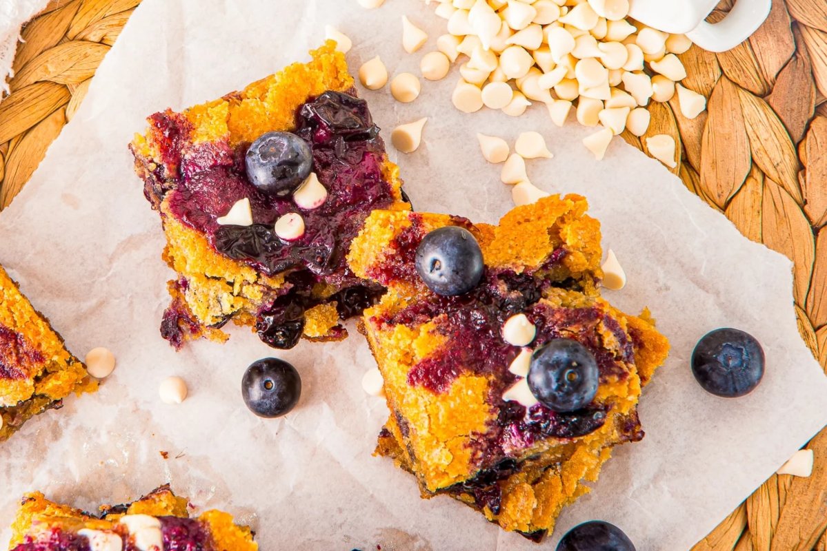 49 Blissfully Tasty Blueberry Recipes 23 Blueberry White Chocolate Blondies Recipe
