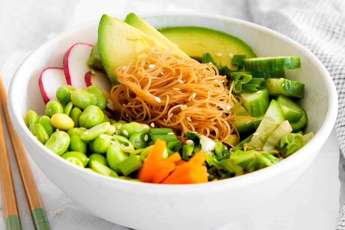 Fresh Spring Roll Bowls. 