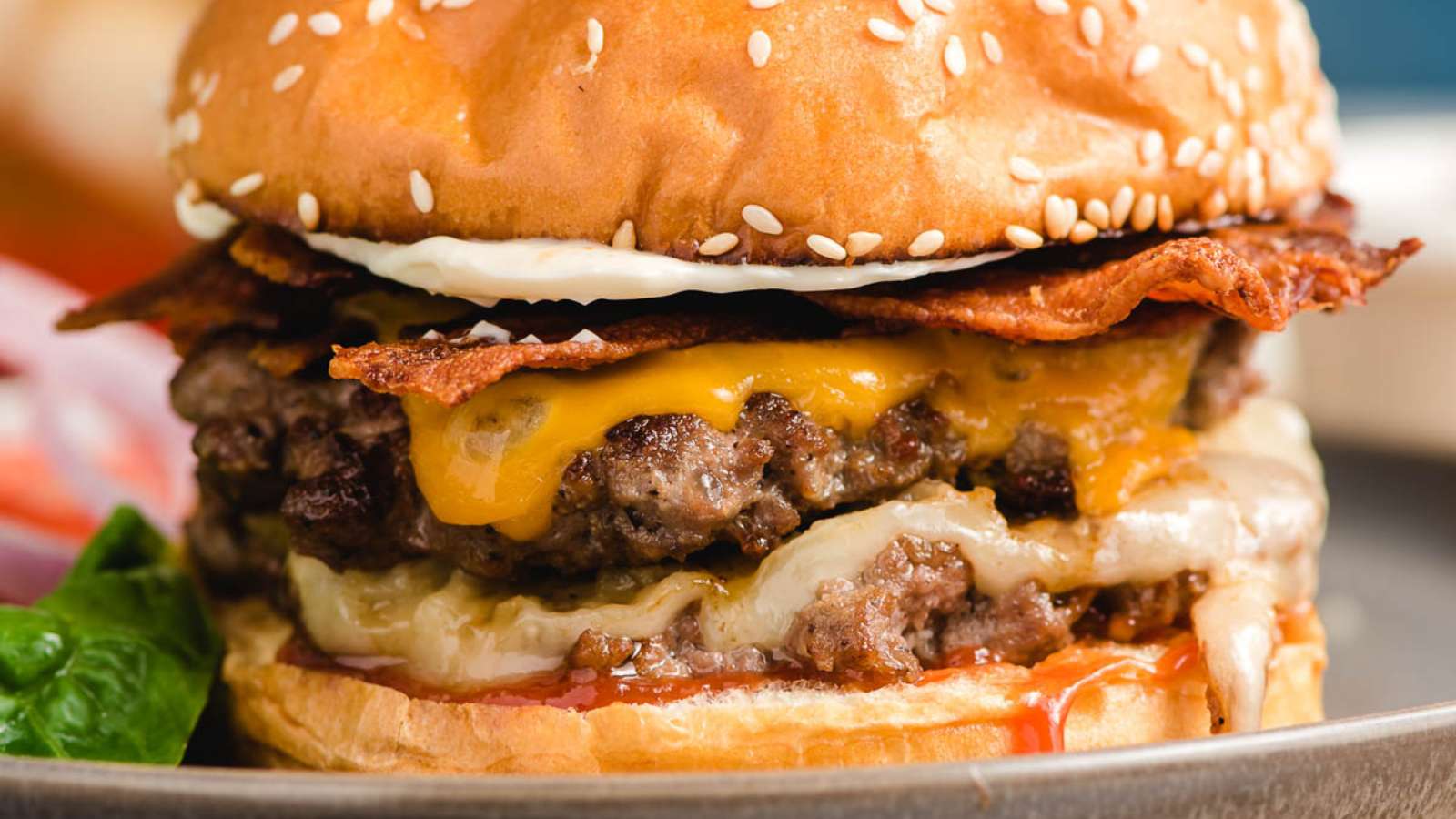 55 Amazing All-American Dinners for Busy Weeknights 52 Double Bacon Cheeseburger recipe by Ground Beef Recipes.