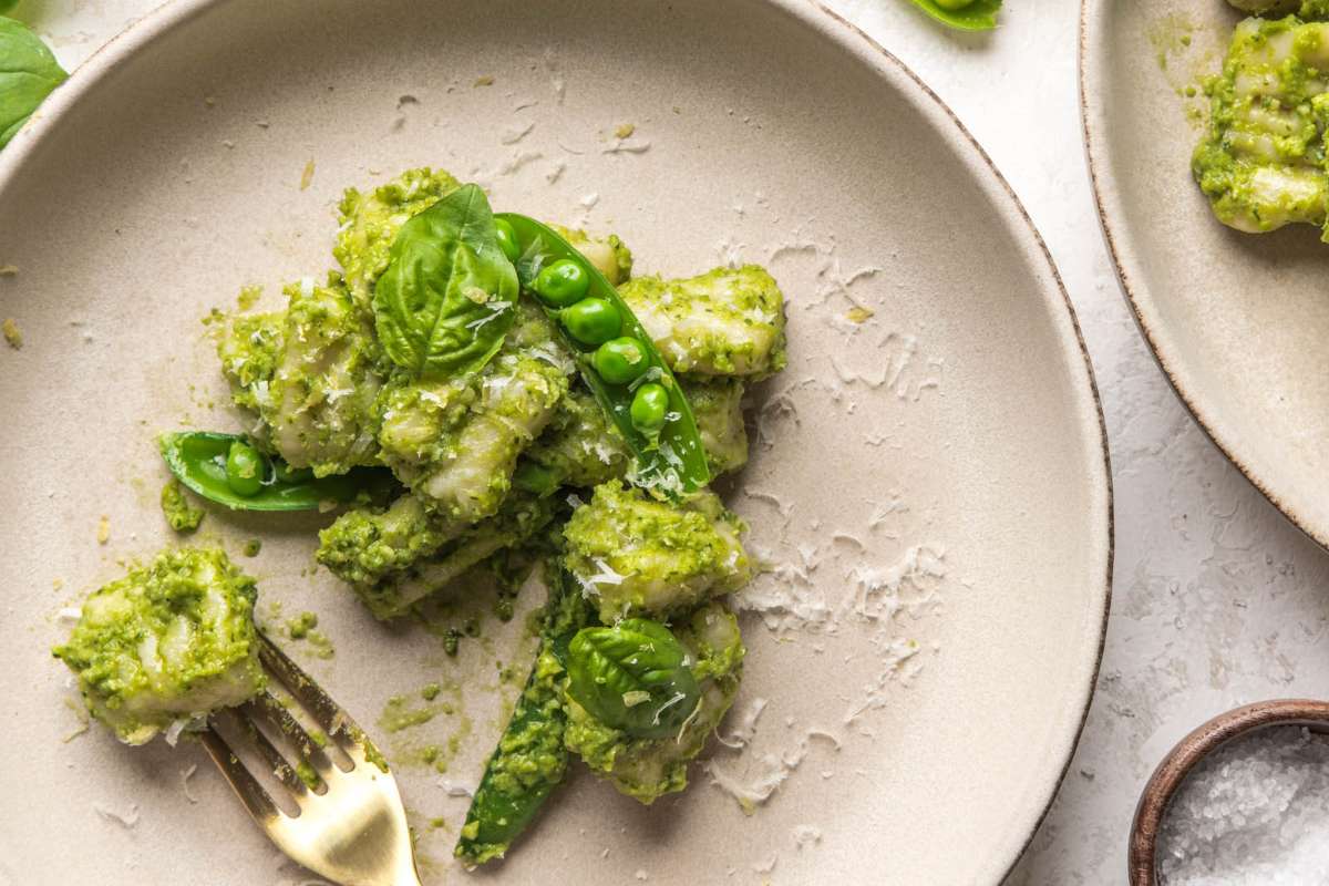 50 Spring Dinners You'll Make 100 Times 8 Homemade Gnocchi with Pea Pesto.