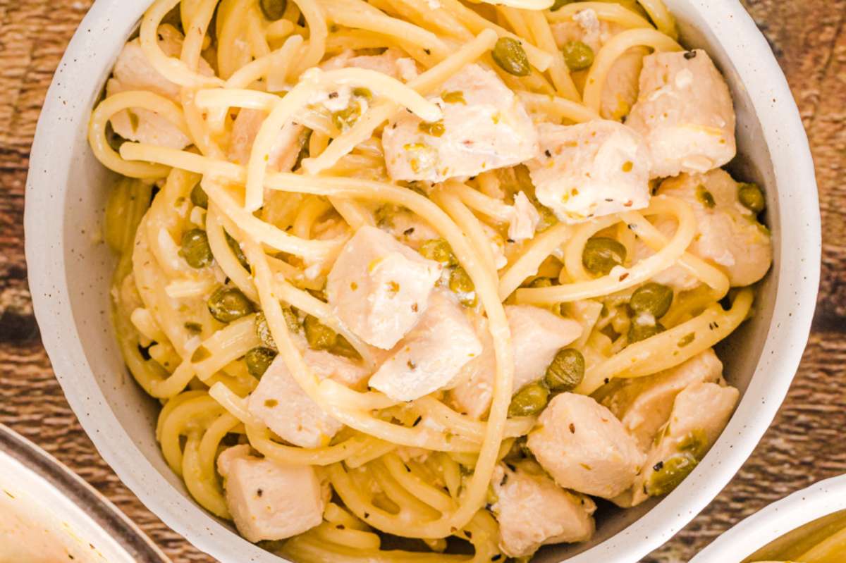 Incredible Chicken Piccata Pasta.