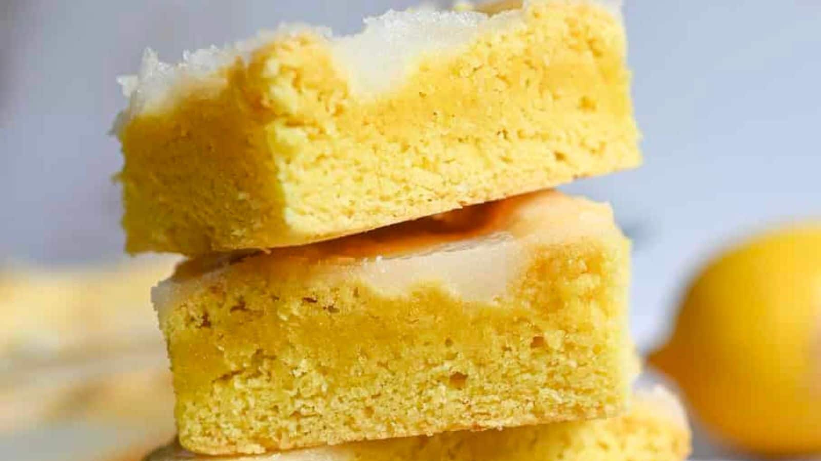 35 Desserts Perfect For Warm Day Fall Picnics 23 Lemon Brownies recipe by Lamberts Lately.