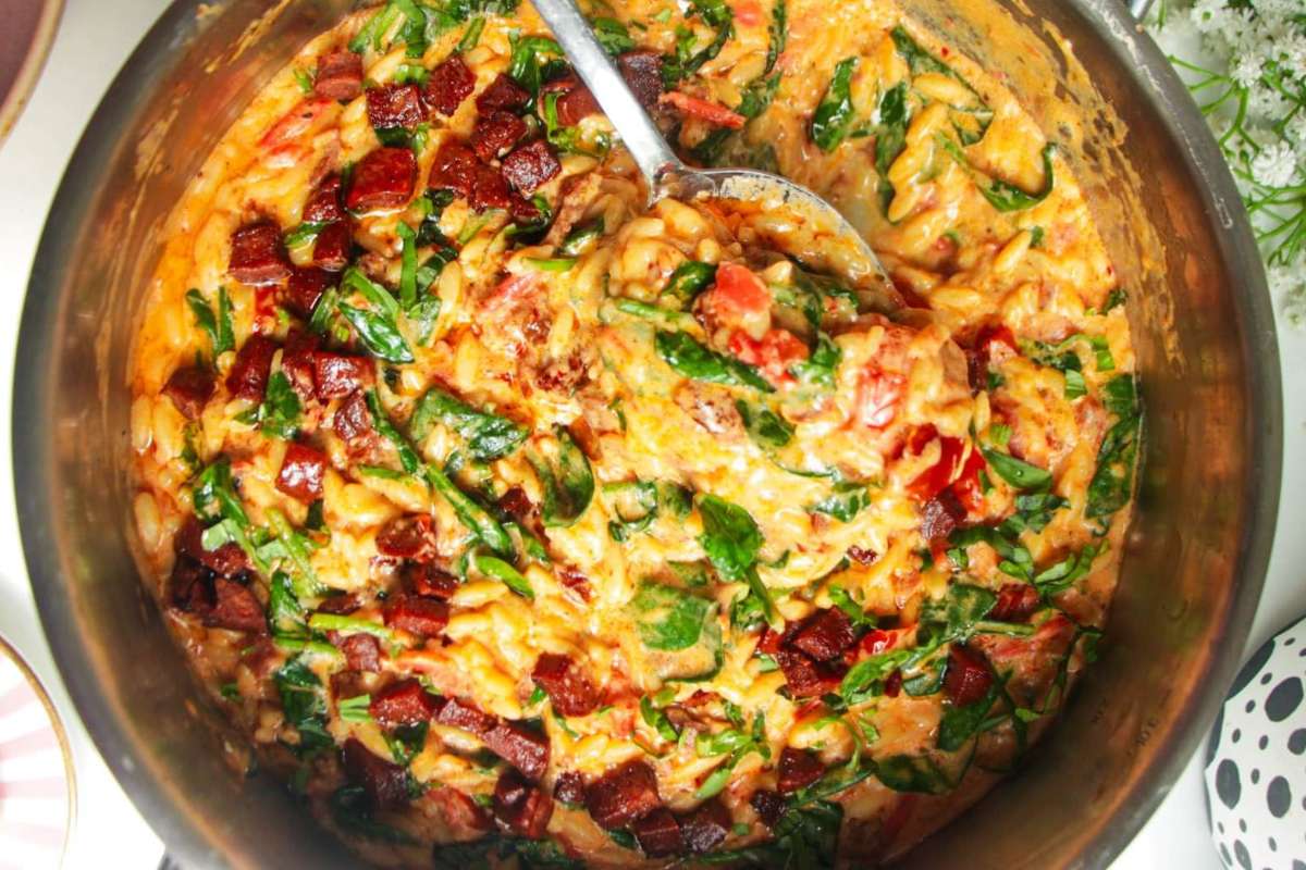 One Pot Creamy Sundried Tomato 'Marry Me' Orzo. 