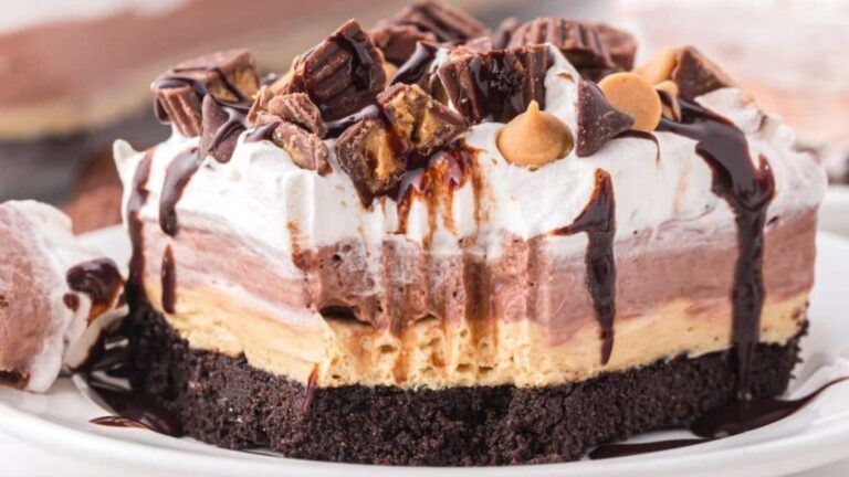 Chocolate Peanut Butter Lasagna recipe by Princess Pinky Girl.