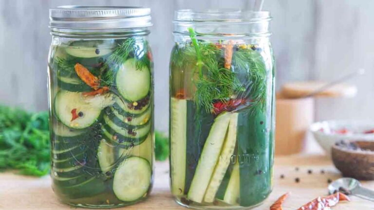 Garlic Dill Pickles recipe by Running to the Kitchen.