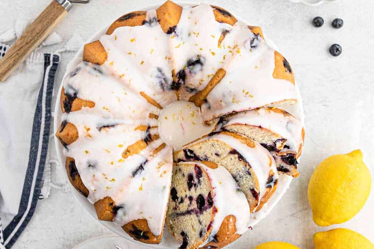 49 Blissfully Tasty Blueberry Recipes 41 Sweet Tangy Lemon Blueberry Pound Cake Recipe 1
