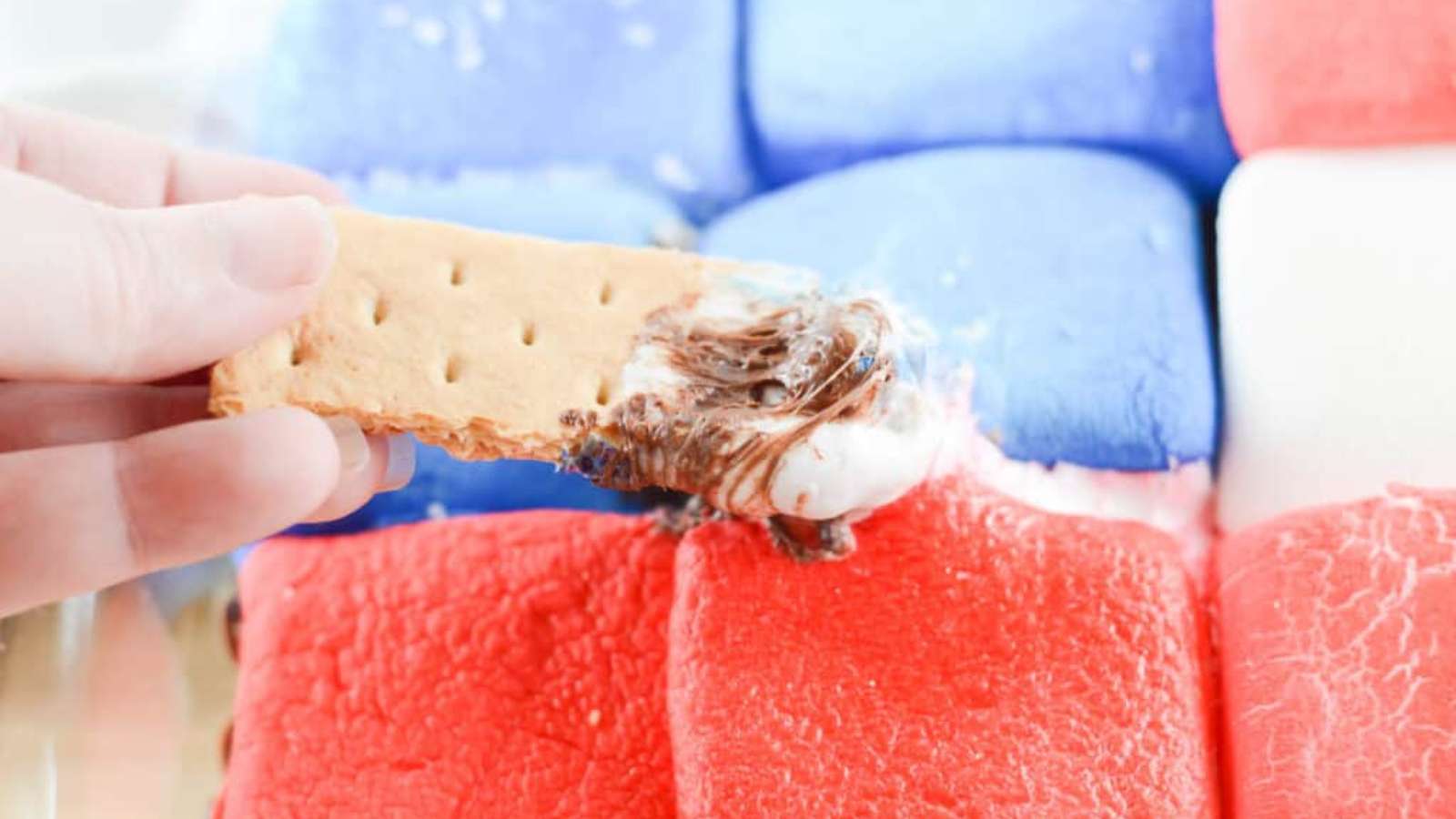 Easy Flag S'Mores Dip recipe by Tasty Treats and Eats.