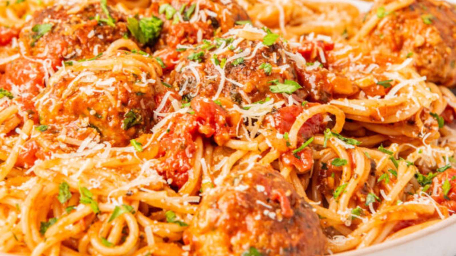55 Amazing All-American Dinners for Busy Weeknights 54 Chicken Meatballs And Spaghetti recipe by Zen and Honey.