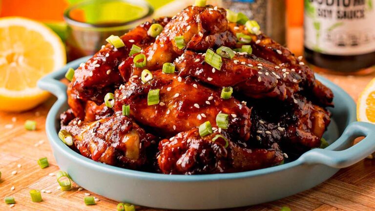 Grilled Korean BBQ Chicken Wings.