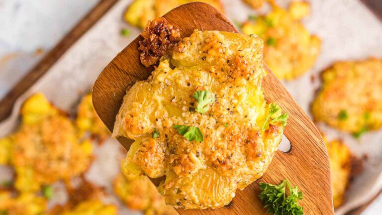 Parmesan Crusted Potatoes recipe by Cheerful Cook.