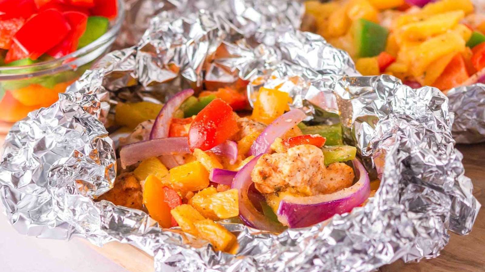 Pineapple BBQ Chicken Foil Packs recipe by xoxoBella.