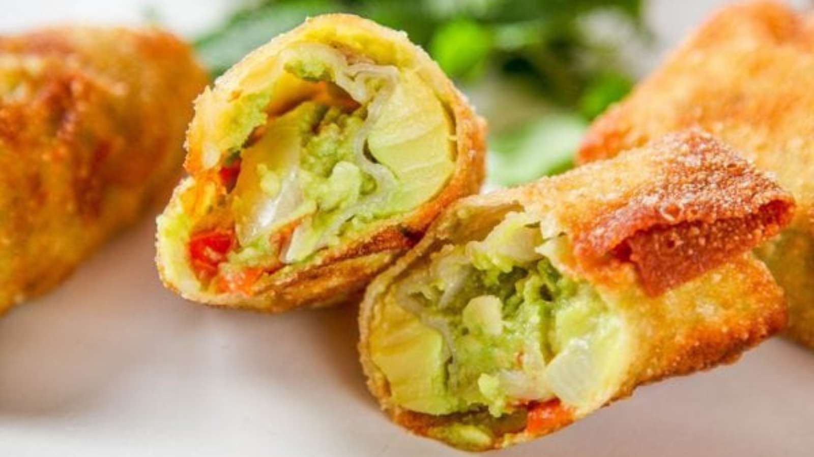 Crispiest Avocado Egg Rolls recipe by Baking Beauty.