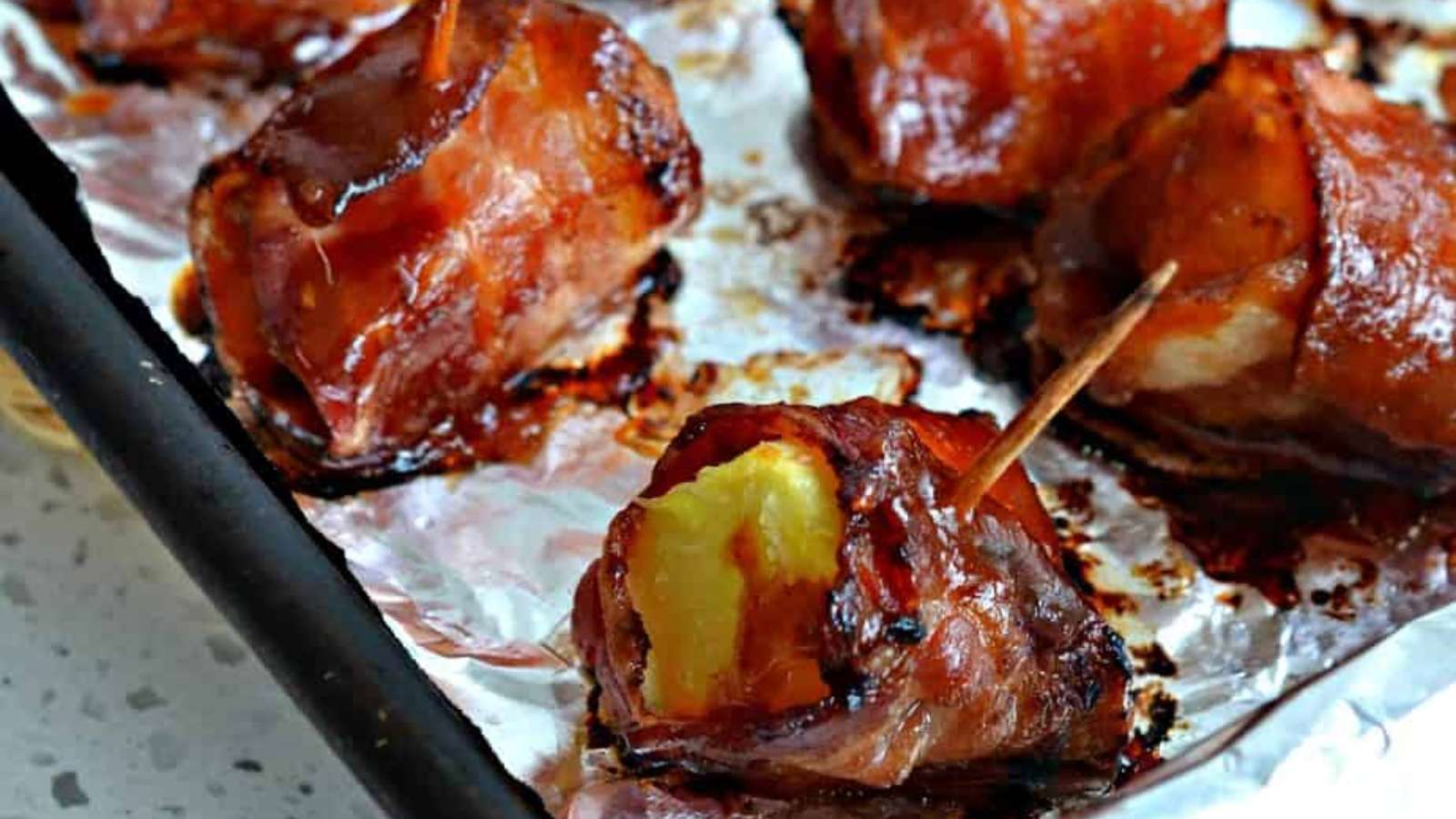 Bacon Wrapped Pineapple recipe by Small Town Woman.