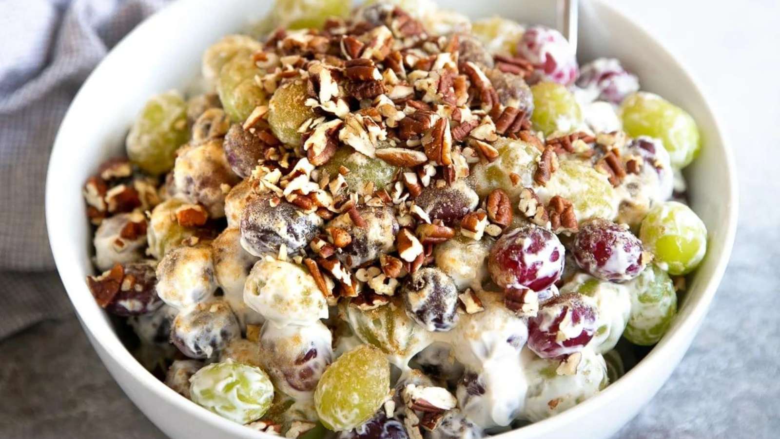 Grape Salad recipe by The Forked Spoon.