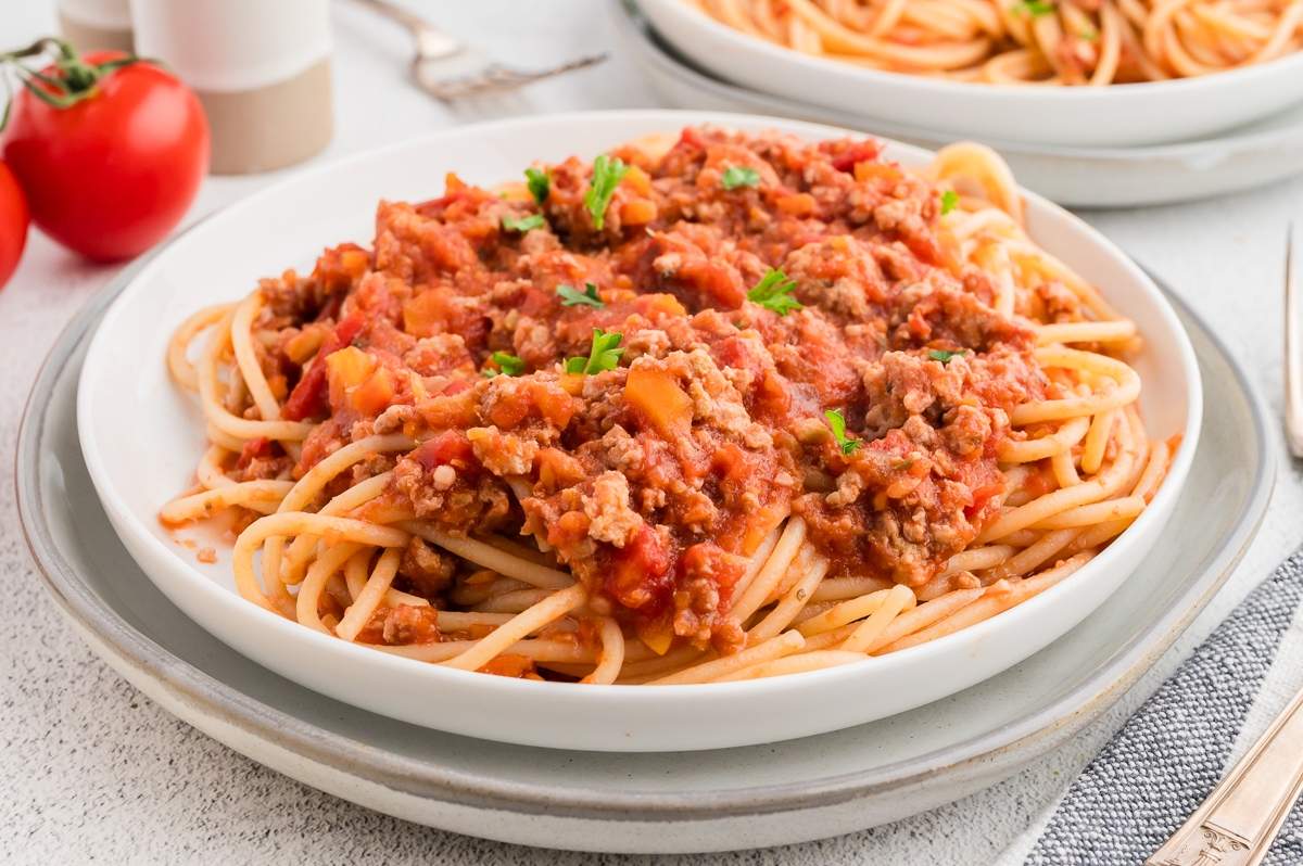 Chicken Bolognese Pasta.
