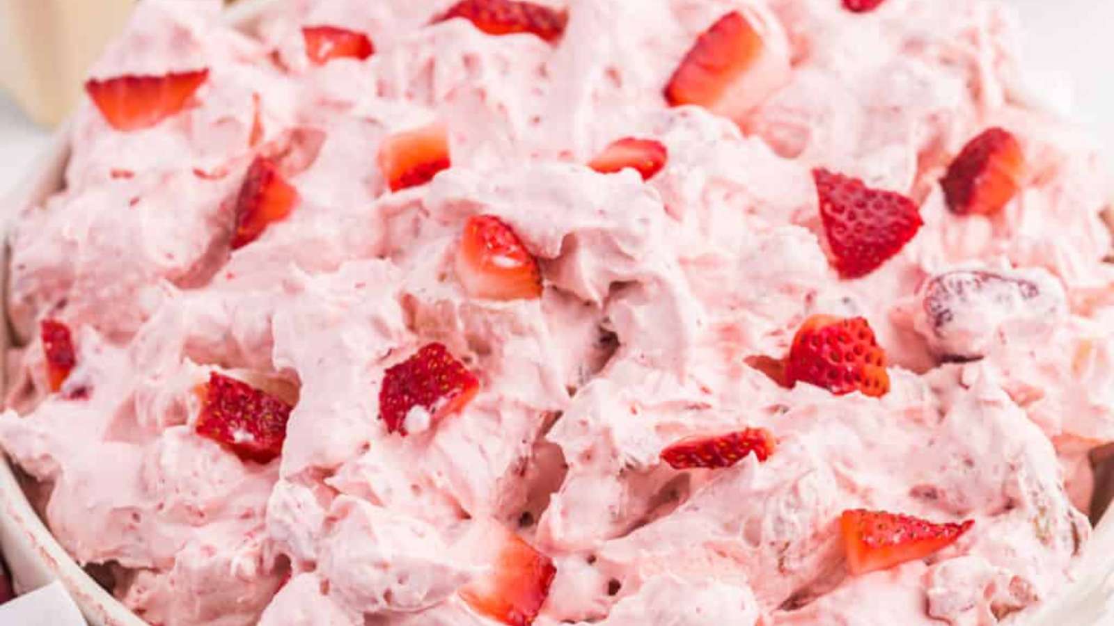 Strawberry Fluff Salad recipe by Crayons and Craving.