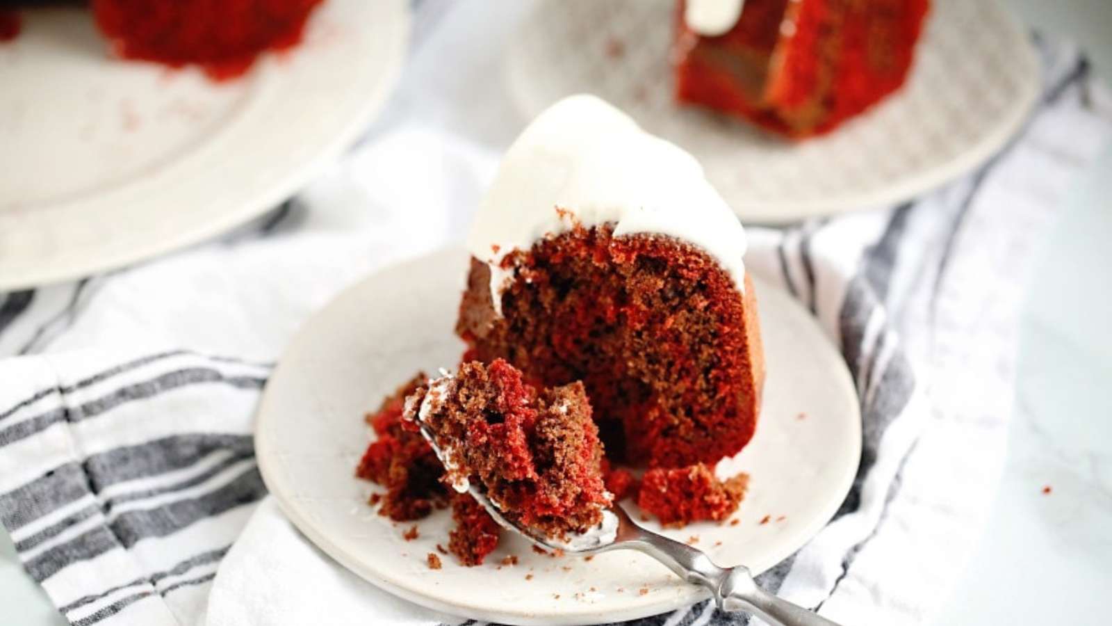 Red Velvet Swirl Bundt Cake recipe by Kitchen Divas.