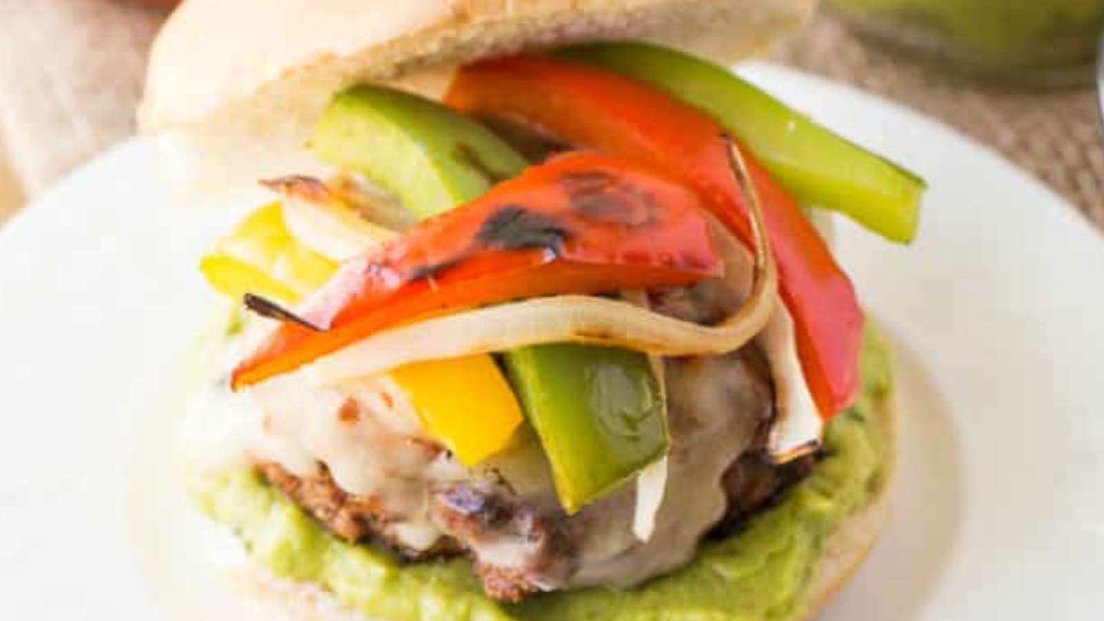 Chicken Fajita Burgers recipe by Simply Stacie.