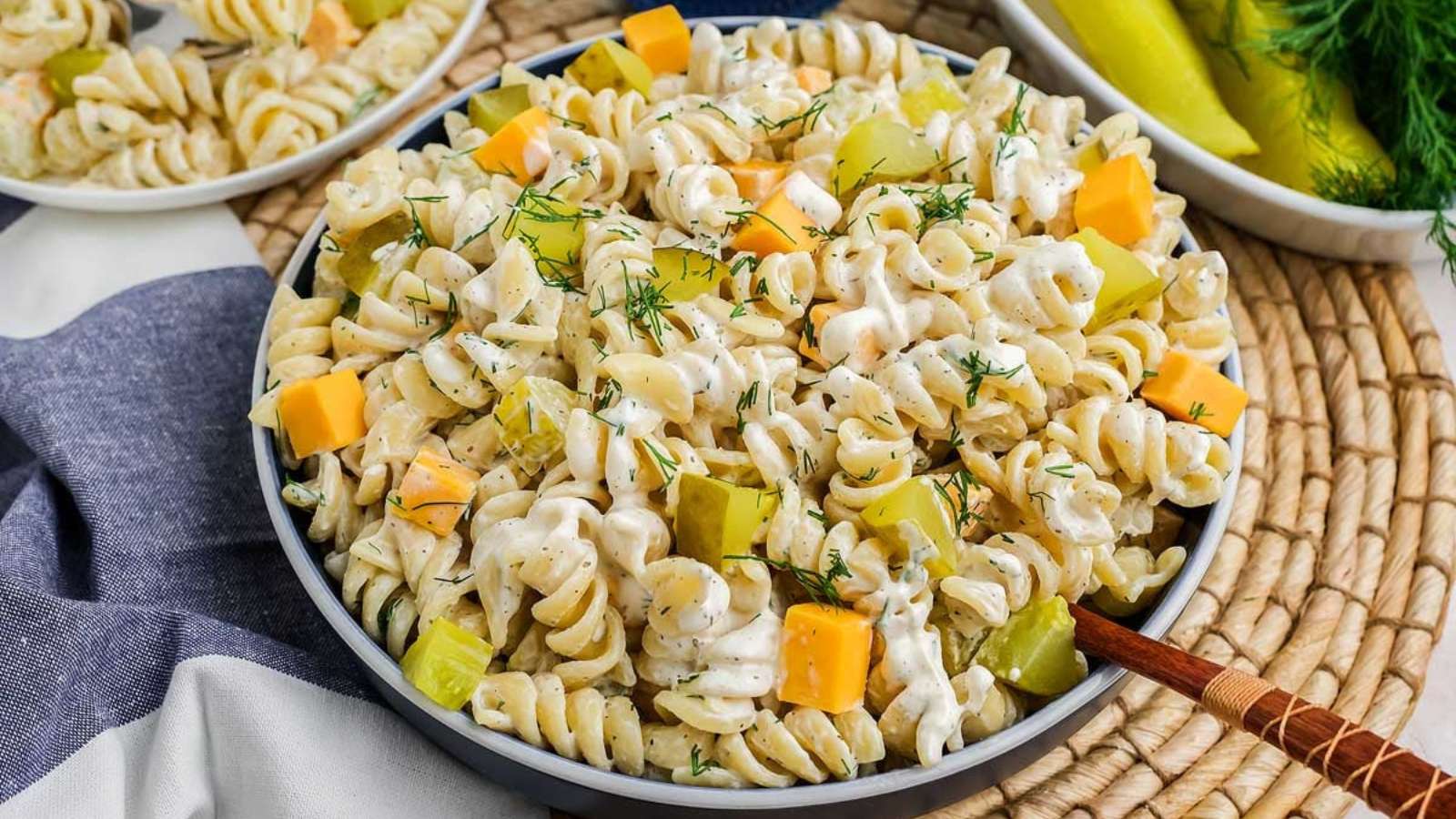 Dill Pickle Pasta Salad recipe by xoxoBella.