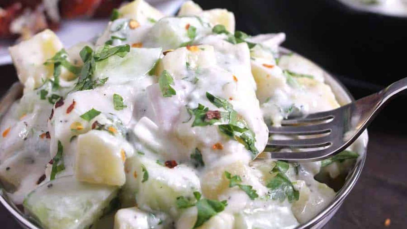 Creamy Potato Salad recipe by Cook With Kushi.