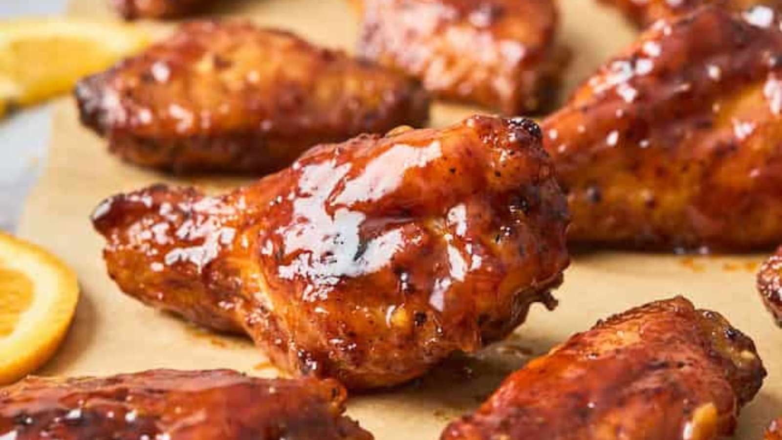 30 Best Chicken Wing Recipes Perfect For Game Day 26 Orange Honey BBQ Wings recipe by Grandbaby Cakes.