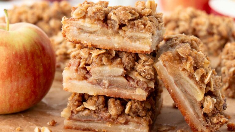 Apple Crisp Bars recipe by Little Sweet Baker.