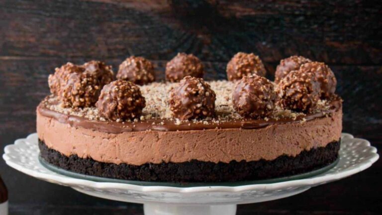 No-Bake Nutella Cheesecake recipe by Little Sweet Baker.