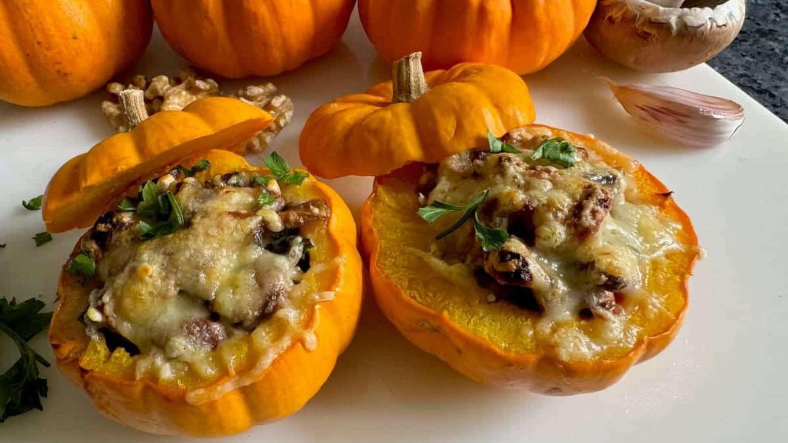59 Easy Fall Side Dishes You’ll Make Again and Again 59 Stuffed Mini Pumpkins recipe by Mad About Macarons.