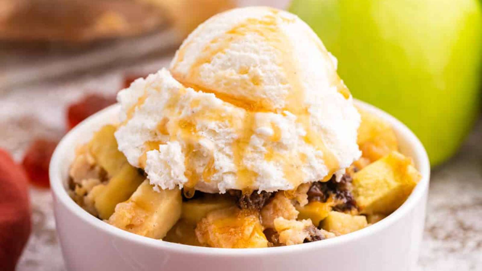 Baked Maple Apple Pudding recipe by Simply Stacie.