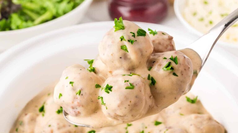 Slow CookerSwedish Meatballs recipe by Cheerful Cook.