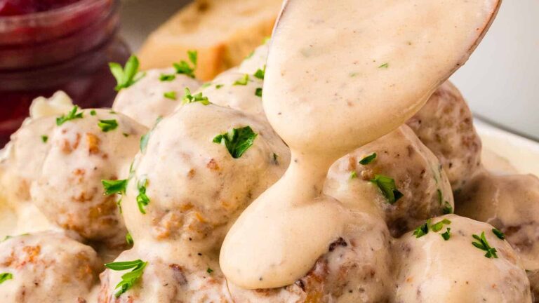 Slow CookerSwedish Meatballs recipe by Cheerful Cook.