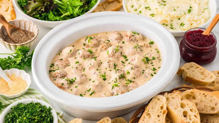 Slow CookerSwedish Meatballs recipe by Cheerful Cook.