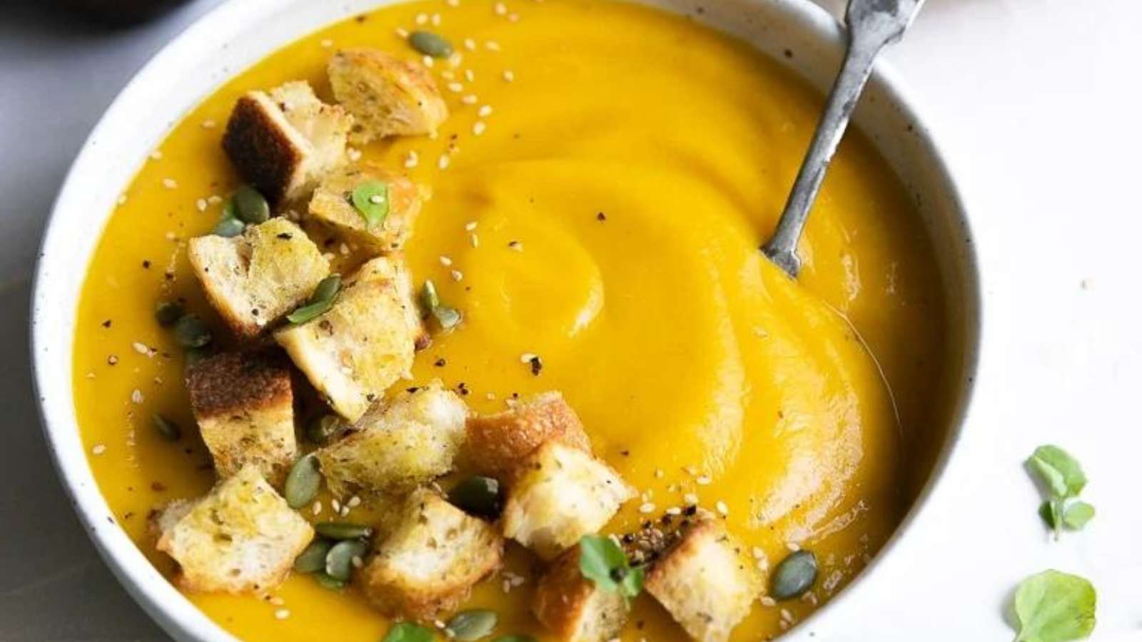 Butternut Squash Soup recipe by The Forked Spoon.