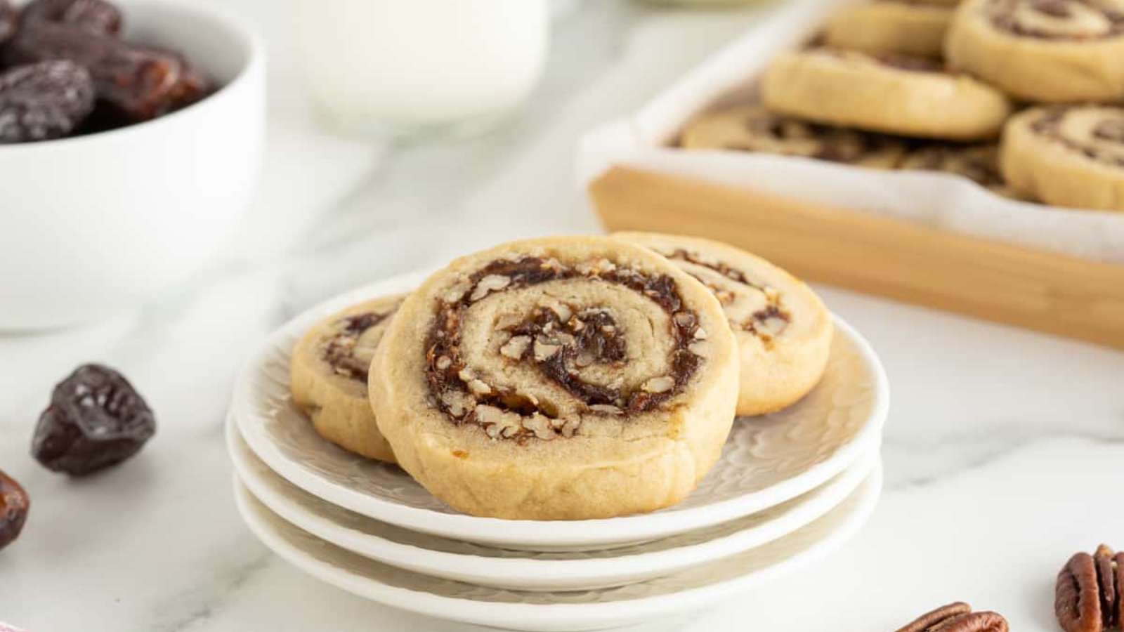 Date Pinwheel Cookies recipe by Valerie&rsquo;s Kitchen.