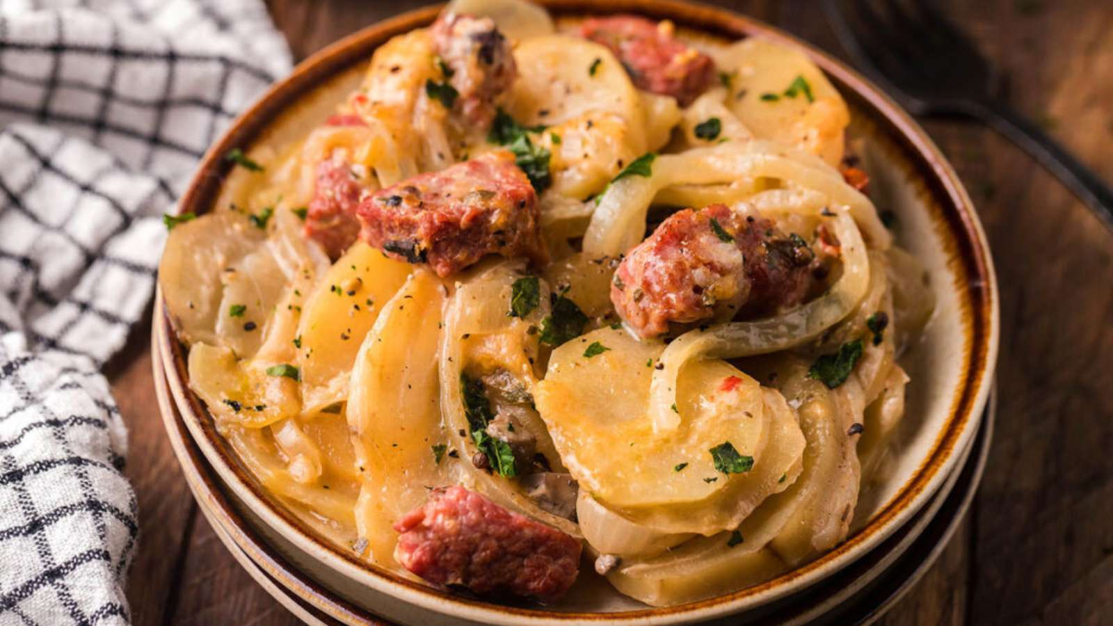 Slow Cooker Corned Beef Hash Au Gratin recipe by xoxoBella.