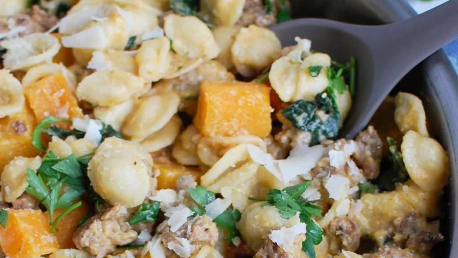 Butternut Squash Pasta recipe by A Cedar Spoon.